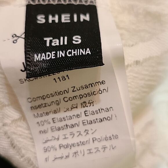 Shein Maxi-Dress, Ivory, Sheer with Tan Buttons, Size Small Tall - Picture 6 of 6